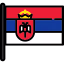 Serbisch Flagge Symbol 